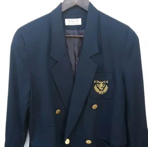 VtgTalbots Crest Navy Blue Blazer double brested